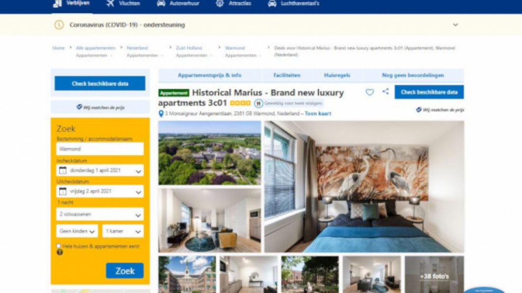 Sociale huurwoning Mariëngaerde aangeboden op booking.com